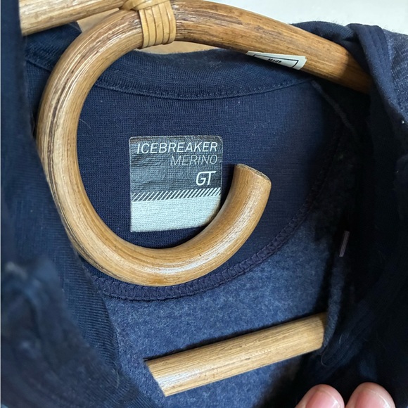 Icebreaker Merino GT Full-Zip Hooded Fleece Jacket in Navy Blue Womens Medium - Picture 3 of 8